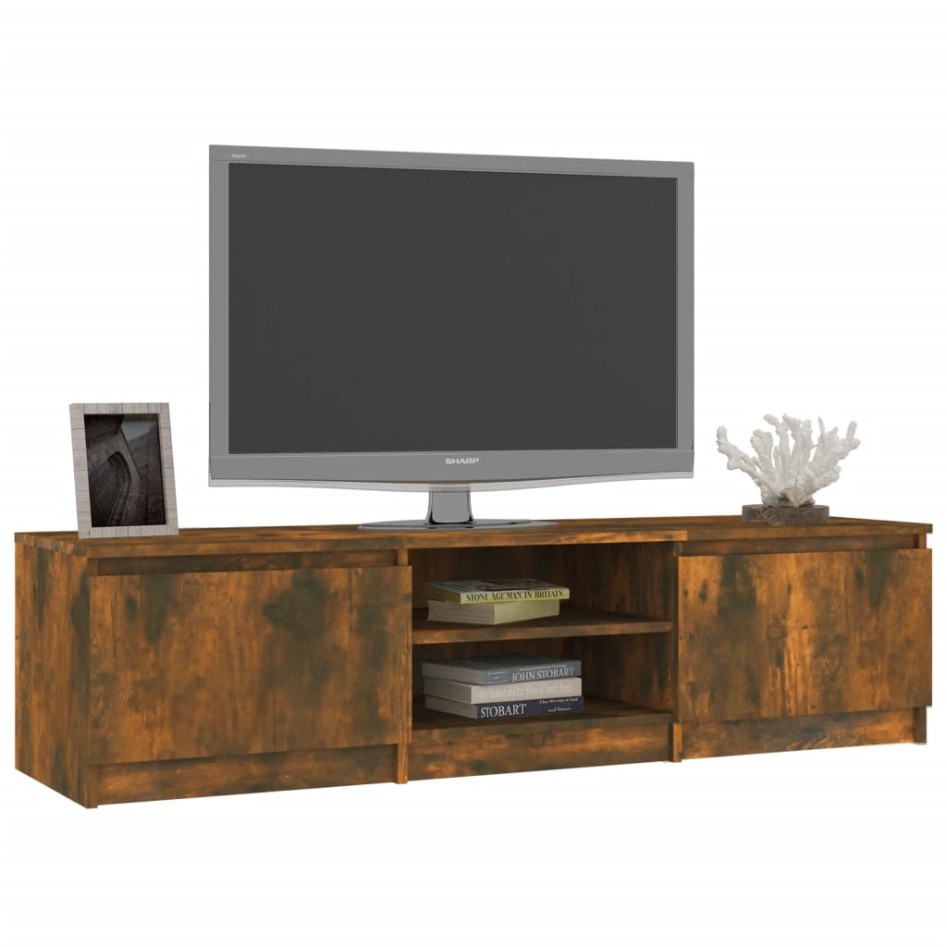 Mueble para TV madera contrachapada roble ahumado