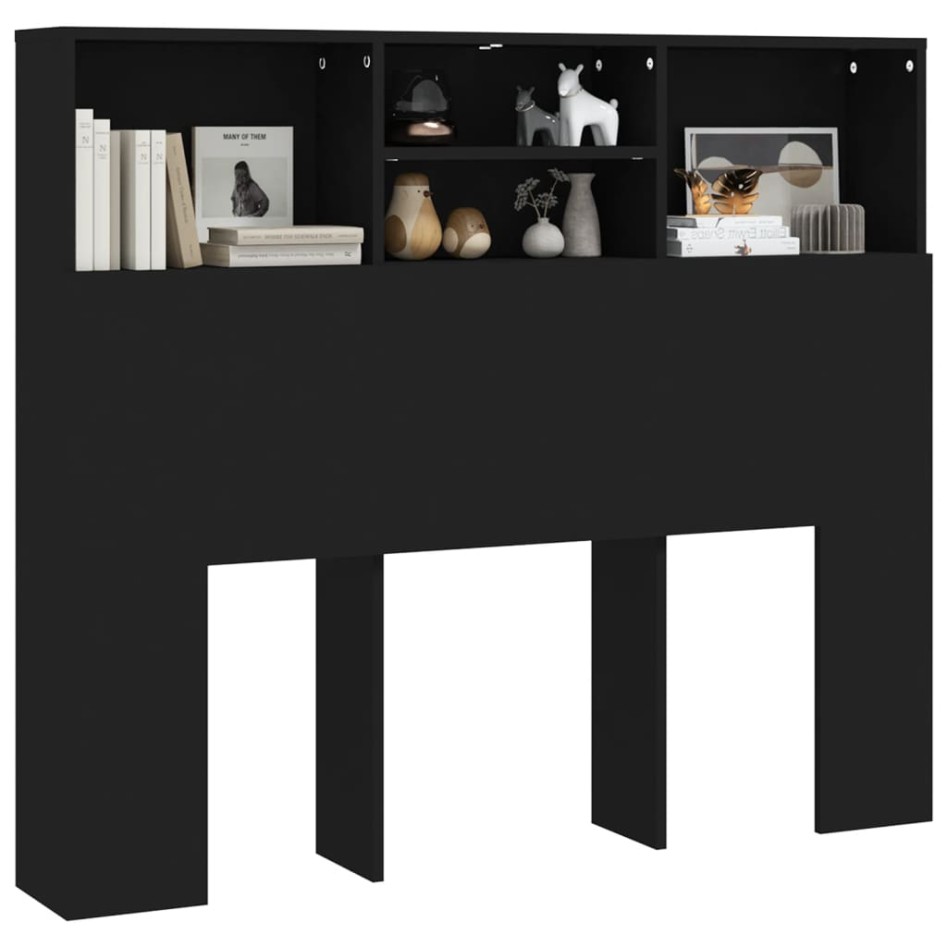 Mueble cabecero negro 120x19x103,5