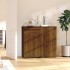 Aparador de madera contrachapada roble marrón 80x36x75