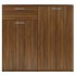 Aparador de madera contrachapada roble marrón 80x36x75
