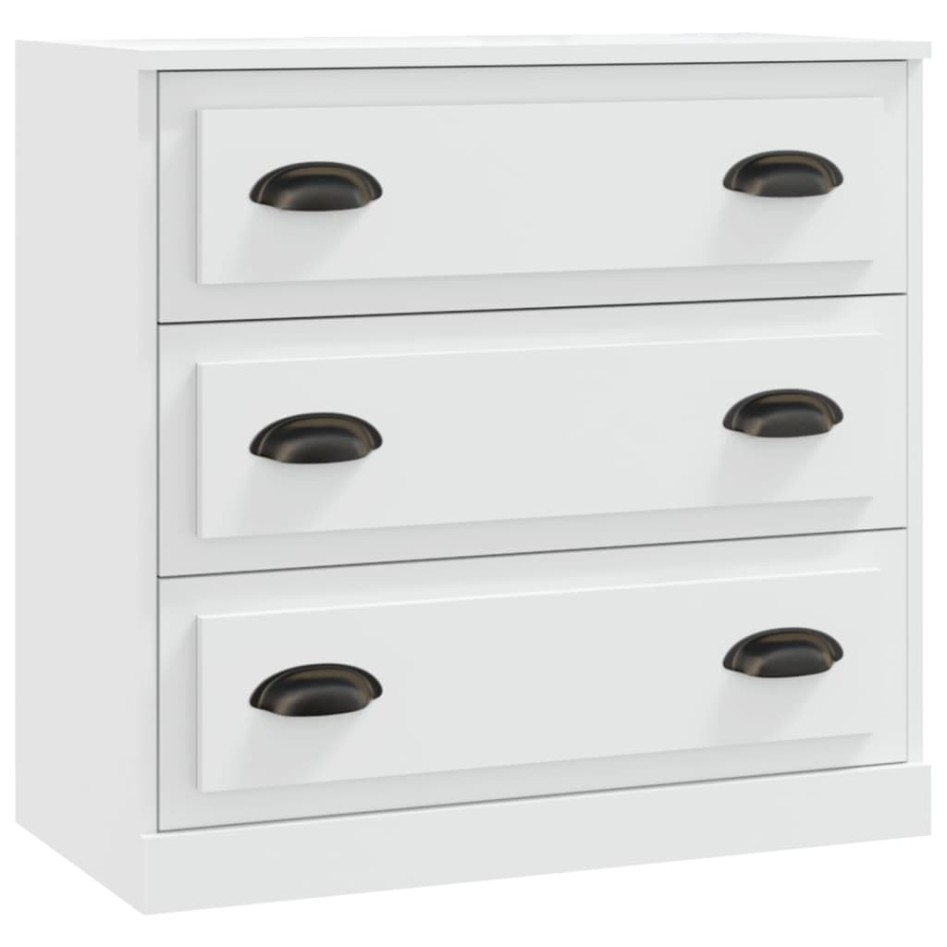 Aparador de madera contrachapada blanco 70x35,5x67,5