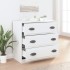 Aparador de madera contrachapada blanco 70x35,5x67,5
