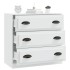 Aparador de madera contrachapada blanco 70x35,5x67,5