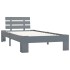 Estructura de cama sin colchón madera de pino gris 90x200