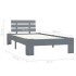 Estructura de cama sin colchón madera de pino gris 90x200