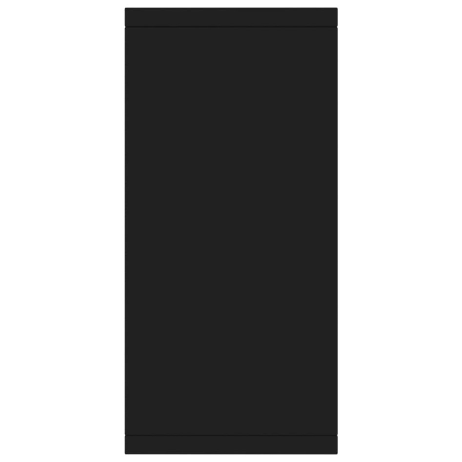 Aparador de madera contrachapada negro 88x30x65