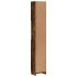 Armario baño madera de ingeniería roble ahumado 32x25,5x190