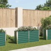 Arriate de jardín de acero galvanizado verde 160x40x77 cm