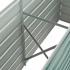 Arriate de jardín de acero galvanizado verde 160x40x77