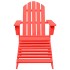Silla jardín Adirondack con otomana madera maciza de abeto