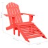Silla jardín Adirondack con otomana madera maciza de abeto