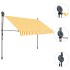 Toldo manual retráctil con LED blanco y naranja 250