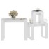 Mesas apilables 3 piezas madera contrachapada blanco