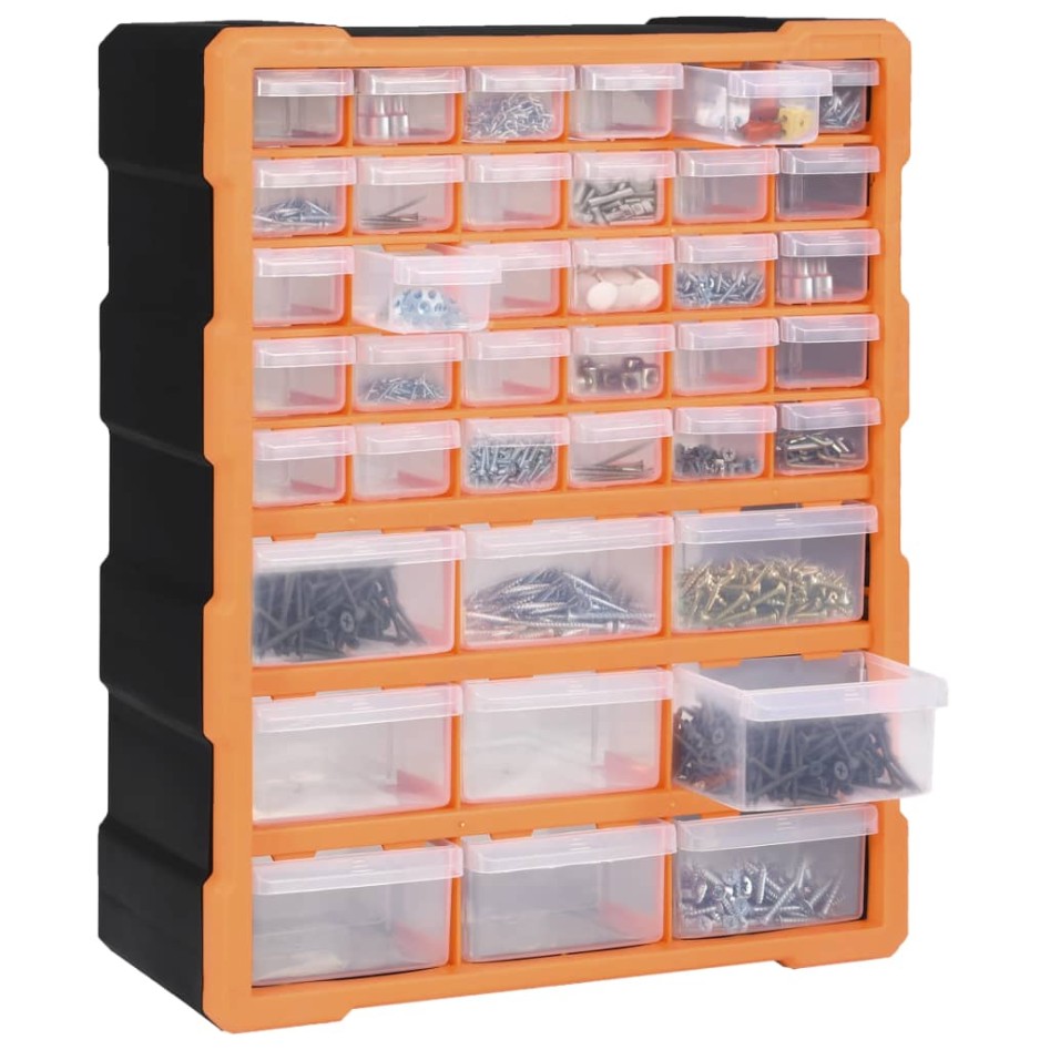 Organizador multicajones con 39 cajones 38x16x47