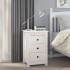 Mesita de noche madera maciza de pino blanco 40x35x61,5