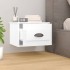 Mesitas de noche de pared 2 uds blanco 41,5x36x28