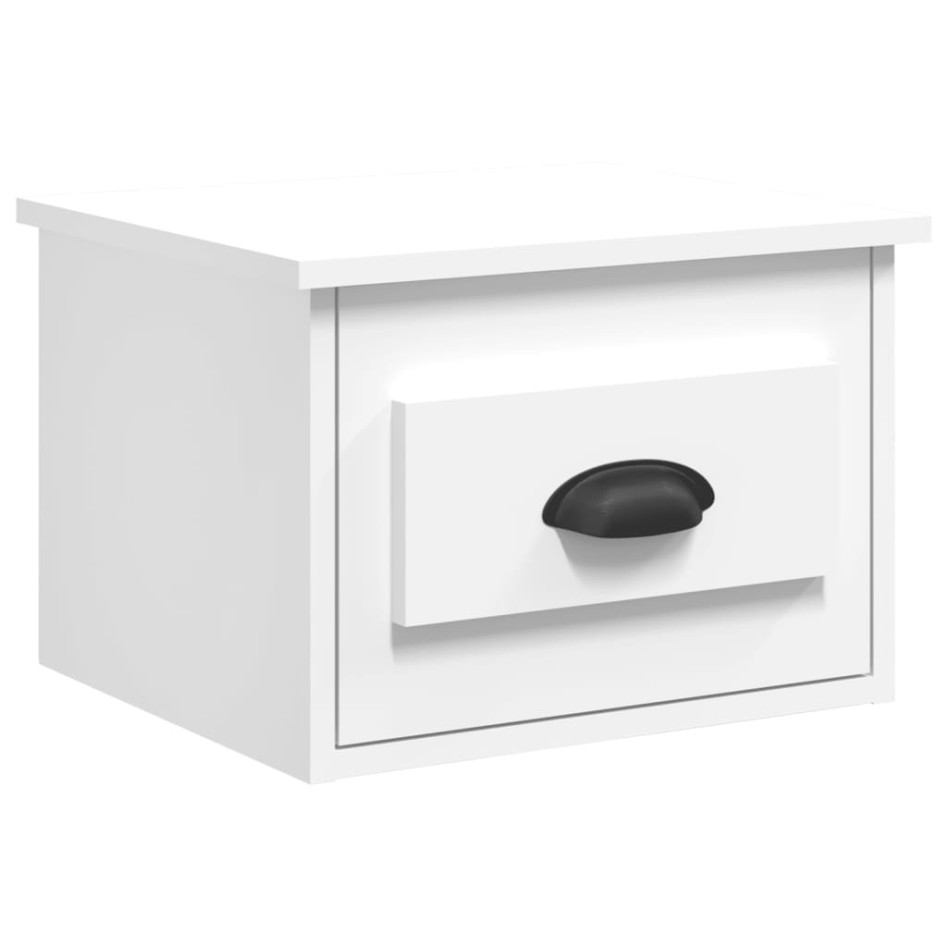 Mesitas de noche de pared 2 uds blanco 41,5x36x28