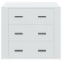 Aparador de madera contrachapada blanco 80x33x70
