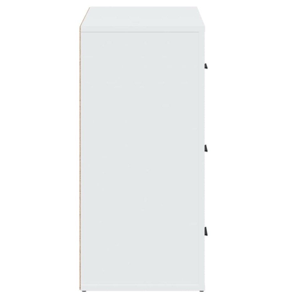 Aparador de madera contrachapada blanco 80x33x70