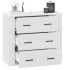 Aparador de madera contrachapada blanco 80x33x70