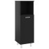 Armario de baño madera contrachapada negro 30x30x95