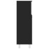 Armario de baño madera contrachapada negro 30x30x95