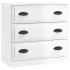 Aparador madera contrachapada blanco brillante 70x35,5x67,5