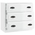 Aparador madera contrachapada blanco brillante 70x35,5x67,5