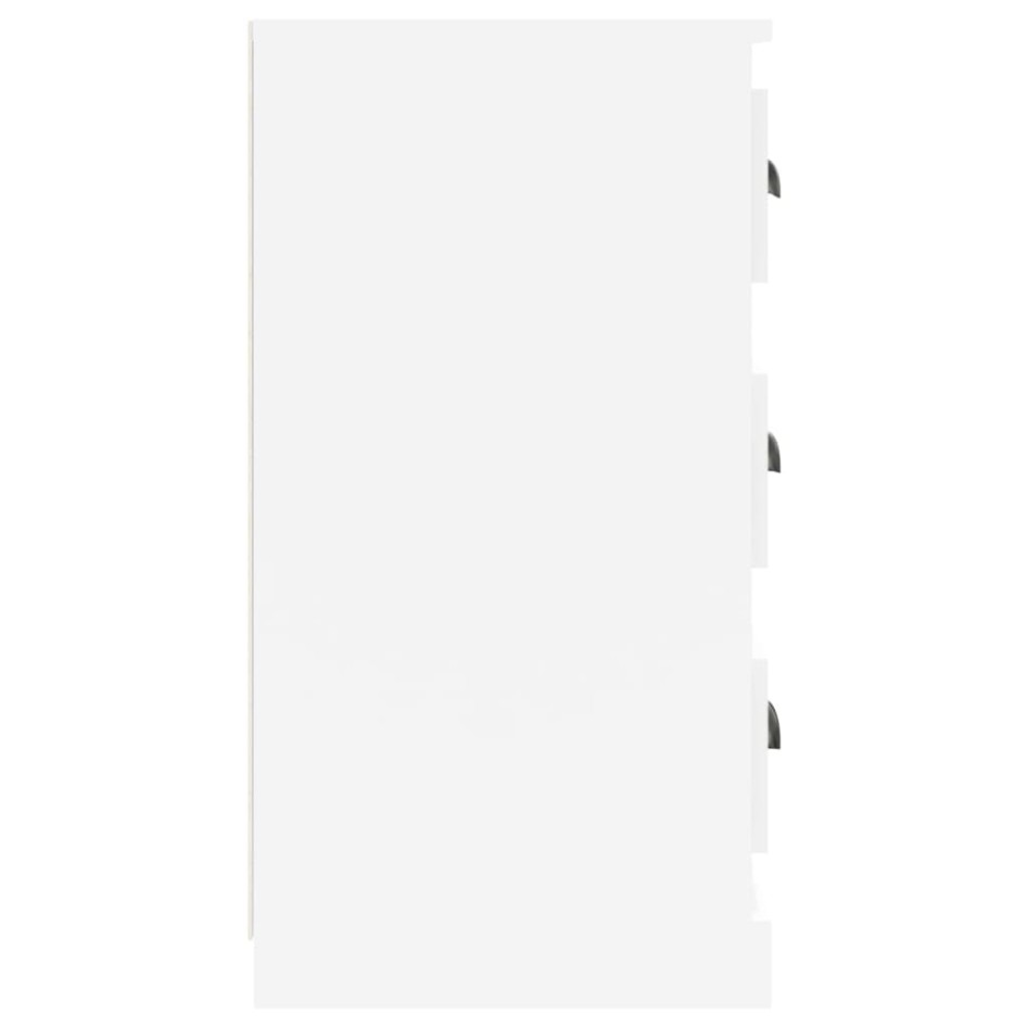 Aparador madera contrachapada blanco brillante 70x35,5x67,5