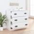Aparador madera contrachapada blanco brillante 70x35,5x67,5