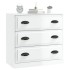 Aparador madera contrachapada blanco brillante 70x35,5x67,5