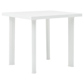 Mesa de jardín de plástico blanco 80x75x72