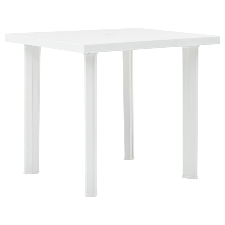Mesa de jardín de plástico blanco 80x75x72