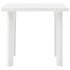 Mesa de jardín de plástico blanco 80x75x72