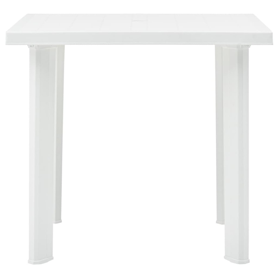 Mesa de jardín de plástico blanco 80x75x72