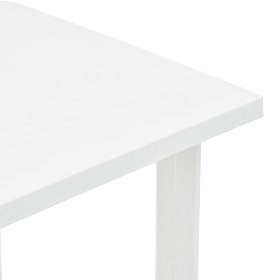Mesa de jardín de plástico blanco 80x75x72
