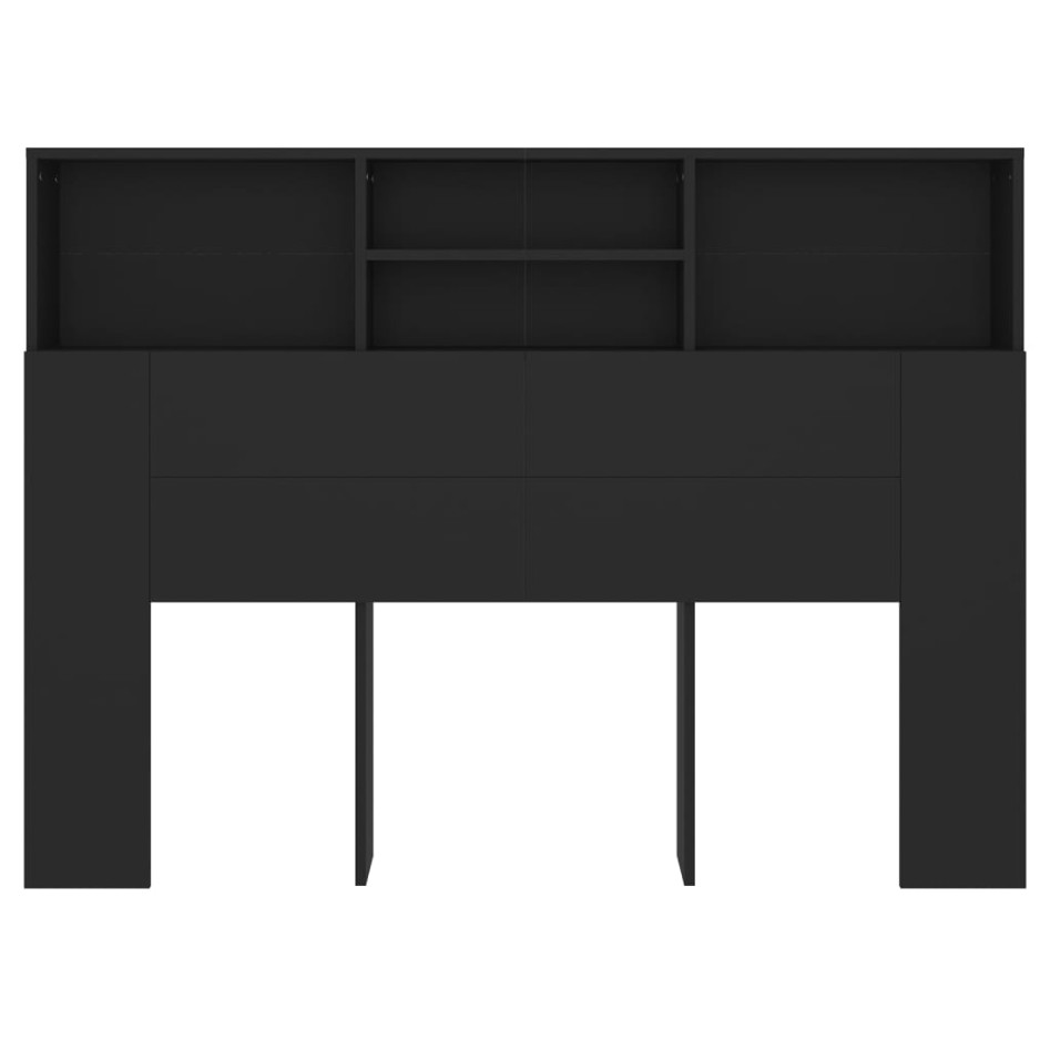 Mueble cabecero negro 140x19x103,5