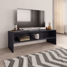 Mueble de TV madera contrachapada gris brillante 120x40x40