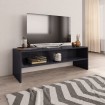 Mueble de TV madera contrachapada gris brillante 120x40x40 cm