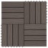Baldosas porche relieve profundo WPC 1 m² marrón oscuro 11