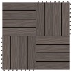 Baldosas porche relieve profundo WPC 1 m² marrón oscuro 11 uds