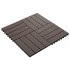 Baldosas porche relieve profundo WPC 1 m² marrón oscuro 11
