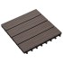 Baldosas porche relieve profundo WPC 1 m² marrón oscuro 11