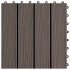 Baldosas porche relieve profundo WPC 1 m² marrón oscuro 11