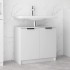 Armario de baño contrachapado blanco con brillo 64,5x33,5x59
