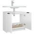 Armario de baño contrachapado blanco con brillo 64,5x33,5x59