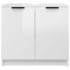 Armario de baño contrachapado blanco con brillo 64,5x33,5x59