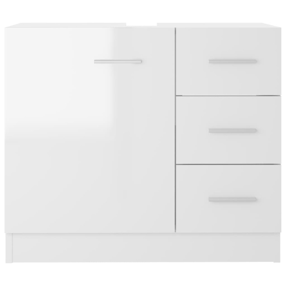 Armario para lavabo madera contrachapada blanco 63x30x54