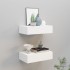 Estantes de pared con cajón 2 uds MDF blanco 40x23,5x10