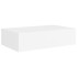 Estantes de pared con cajón 2 uds MDF blanco 40x23,5x10